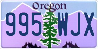 OR license plate 995WJX