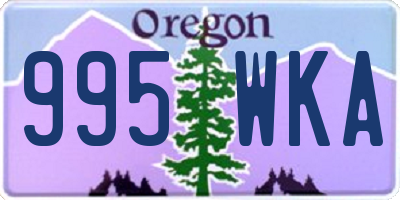 OR license plate 995WKA