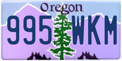 OR license plate 995WKM
