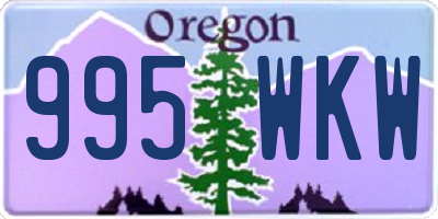 OR license plate 995WKW