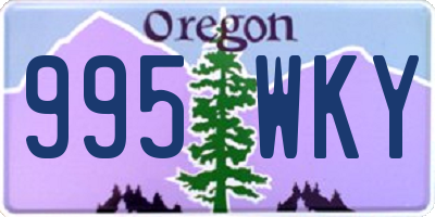 OR license plate 995WKY
