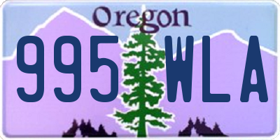 OR license plate 995WLA