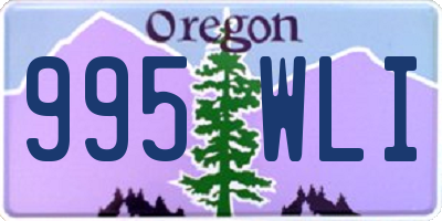 OR license plate 995WLI