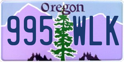 OR license plate 995WLK