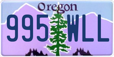OR license plate 995WLL