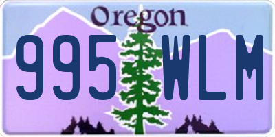 OR license plate 995WLM