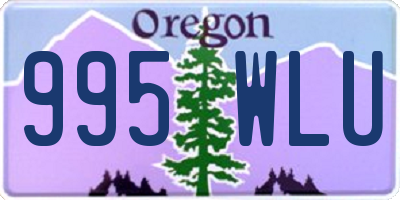 OR license plate 995WLU