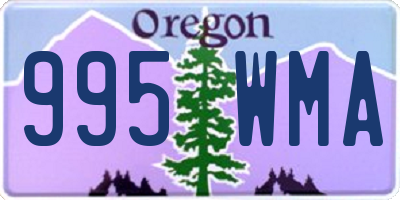 OR license plate 995WMA