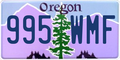OR license plate 995WMF