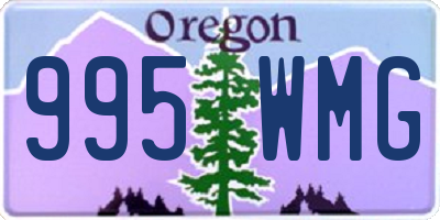 OR license plate 995WMG