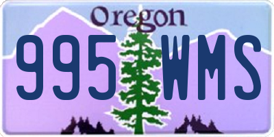 OR license plate 995WMS