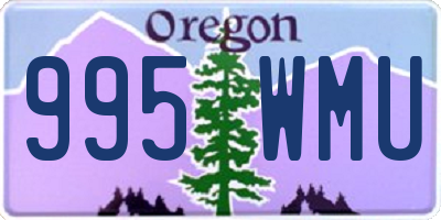 OR license plate 995WMU