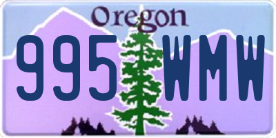 OR license plate 995WMW