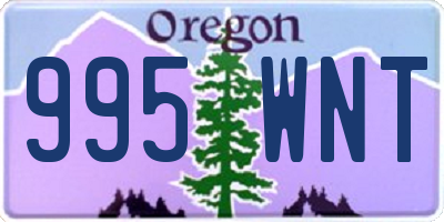 OR license plate 995WNT