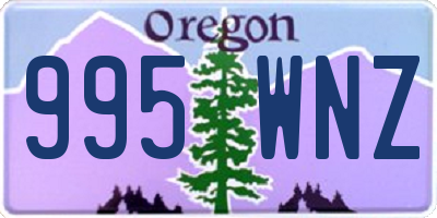 OR license plate 995WNZ