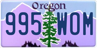 OR license plate 995WOM