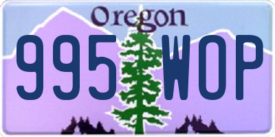 OR license plate 995WOP