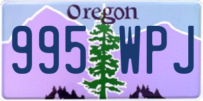 OR license plate 995WPJ