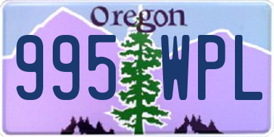 OR license plate 995WPL