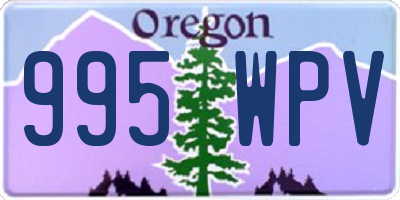 OR license plate 995WPV