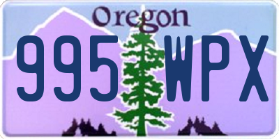 OR license plate 995WPX