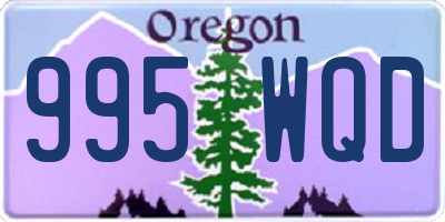OR license plate 995WQD