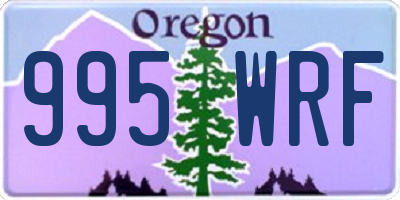 OR license plate 995WRF