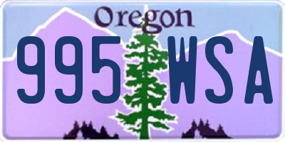 OR license plate 995WSA