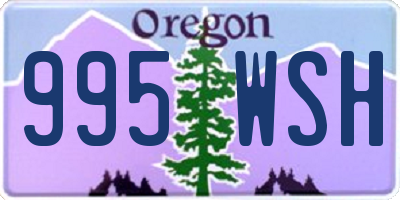 OR license plate 995WSH