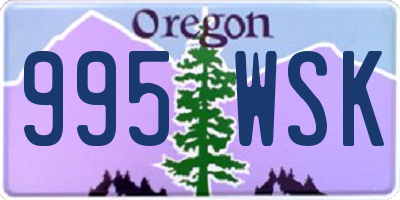 OR license plate 995WSK