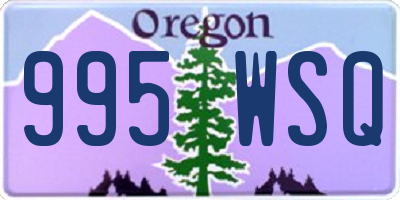 OR license plate 995WSQ