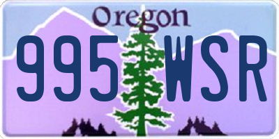 OR license plate 995WSR