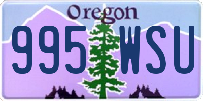 OR license plate 995WSU