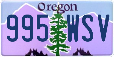 OR license plate 995WSV