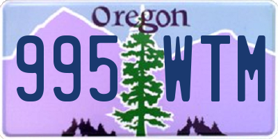 OR license plate 995WTM