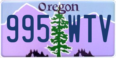 OR license plate 995WTV