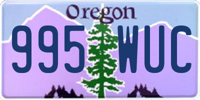 OR license plate 995WUC