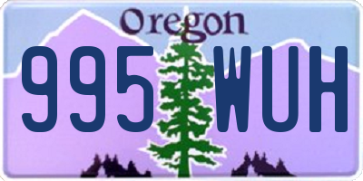 OR license plate 995WUH