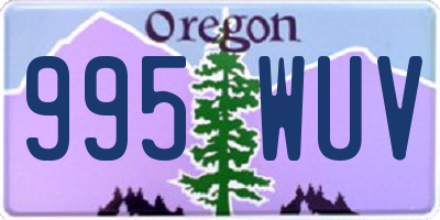 OR license plate 995WUV