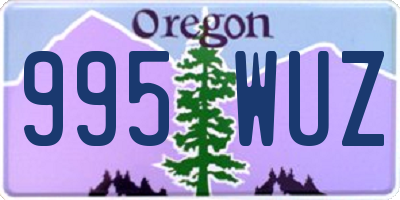 OR license plate 995WUZ