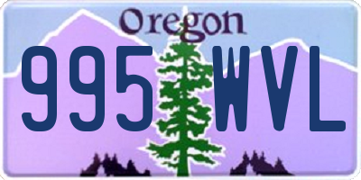 OR license plate 995WVL