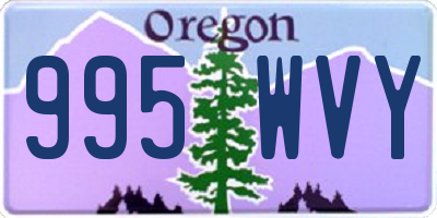 OR license plate 995WVY