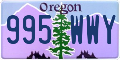 OR license plate 995WWY
