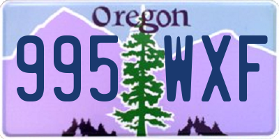 OR license plate 995WXF