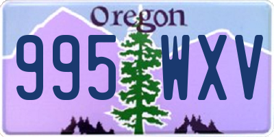 OR license plate 995WXV