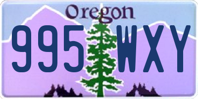 OR license plate 995WXY