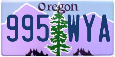 OR license plate 995WYA