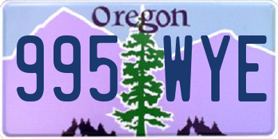 OR license plate 995WYE