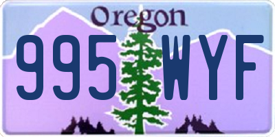 OR license plate 995WYF