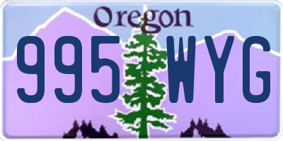 OR license plate 995WYG
